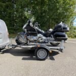 Cochet Motorradanhänger faltbar, schwarz
