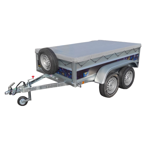 PBLUNI233-Pack-Bache-remorque-LU.png Lider Luni 233 Tandem-Set mit Deckel, Reserverad und Schloss 0471A