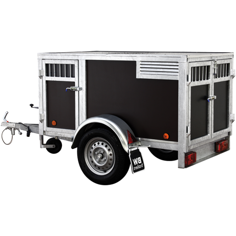 BW Trailers Hundeanhänger für 3 Hunde, braun