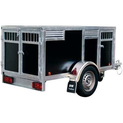 BW Trailers Hundeanhänger für 4 Hunde, braun