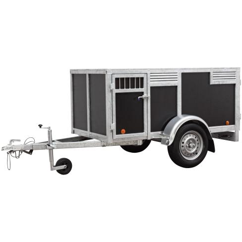BW Trailers Hundeanhänger für 4 Hunde, braun