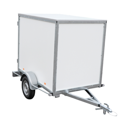 BW Trailers Kofferanhänger weiß, eine Achse ungebremst