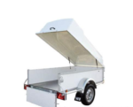 BW Trailers Pkw-Anhänger braun mit Plane, 200×110×80 cm